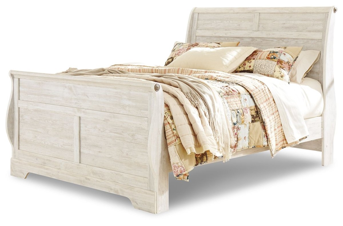 Willowton - Bed Sleigh Beds by Signature Design by Ashley® - Walls Furniture & Mattress