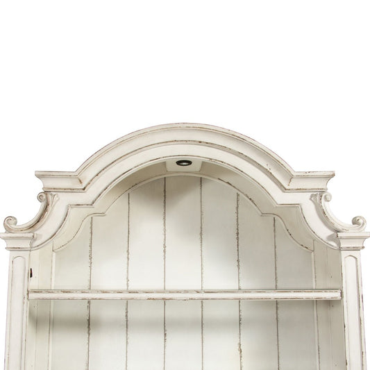 Magnolia Manor - Credenza Hutch - White Hutches by Liberty Furniture - Walls Furniture & Mattress