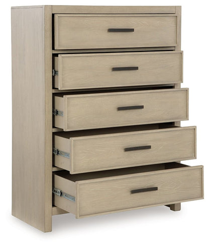 Calmoro - Five Drawer Chest - Gray Accent Chests by Ashley® - Walls Furniture & Mattress