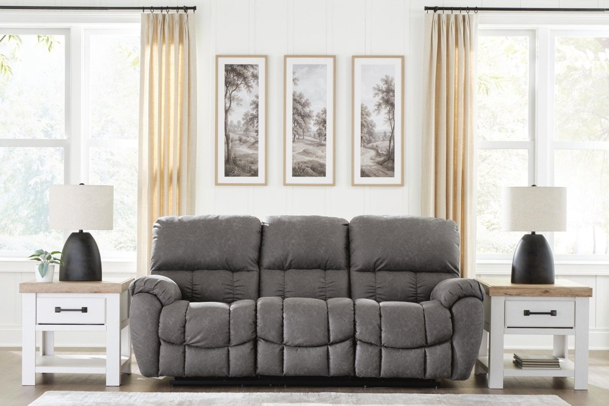 Bakerstein - Power Recline Sofa With Adjustable Headrest - Galaxy Reclining Sofas by Signature Design by Ashley® - Walls Furniture & Mattress
