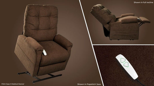 MM4001 Trio Piccolo Popstitch Chianti Petite 3 Position Lift Chair