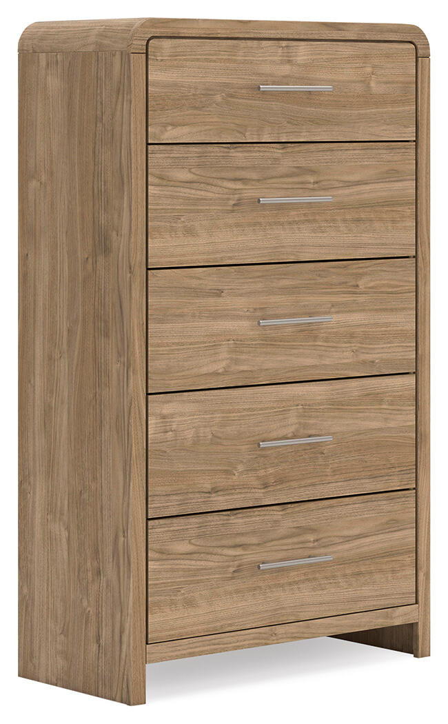 Gramburg - Five Drawer Chest - Warm Natural Brown Accent Chests by Signature Design by Ashley® - Walls Furniture & Mattress