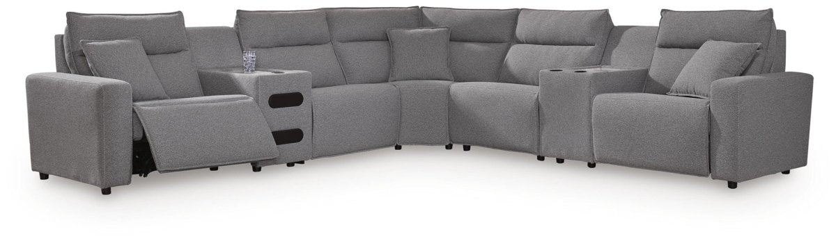 Modmax II - Reclining Sectional - Salt And Pepper Reclining Sectionals by Signature Design by Ashley® - Walls Furniture & Mattress