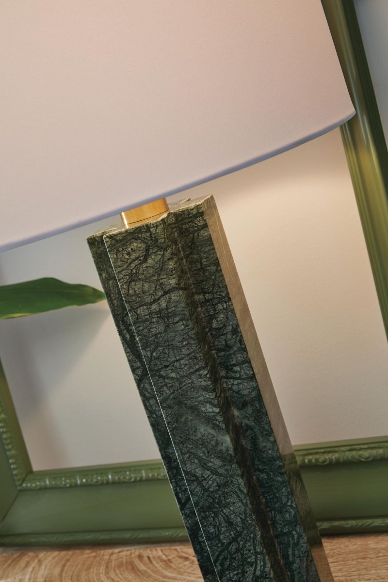 Keegan - Marble Table Lamp - Green Table Lamps by Signature Design by Ashley® - Walls Furniture & Mattress