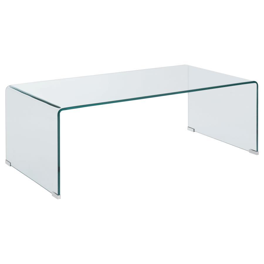 Ripley - Rectangular Tempered Bent Glass Table End Tables by CoasterEssence - Walls Furniture & Mattress