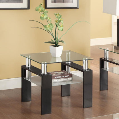 Dyer - 1 - Shelf Rectangular Glass Top Table End Tables by CoasterEveryday - Walls Furniture & Mattress