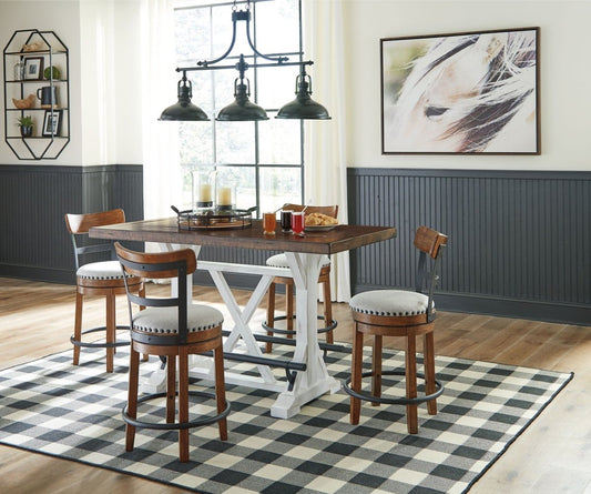 Valebeck - Counter Height Table Set 6 Piece Dining Room Sets by Signature Design by Ashley® - Walls Furniture & Mattress
