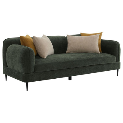 Jade - Chenille Upholstered Modern Track Arm Sofa Stationary Sofas by Coaster Fine Furniture - Walls Furniture & Mattress