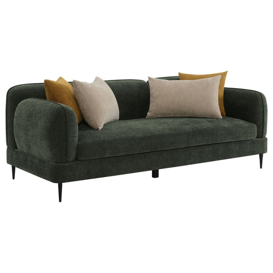 Jade - Chenille Upholstered Modern Track Arm Sofa Stationary Sofas by Coaster Fine Furniture - Walls Furniture & Mattress