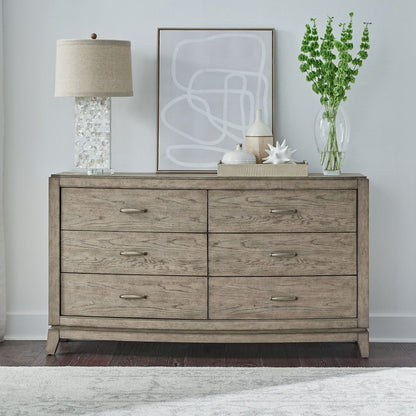 Avalon - 6 Drawer Dresser - Burnished Beige Dressers by Liberty Furniture - Walls Furniture & Mattress