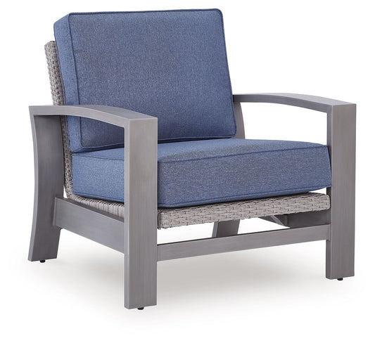 Half Moon Beach - Spring Lounge Chair - Blue / Gray Lounge Chairs by Signature Design by Ashley® - Walls Furniture & Mattress