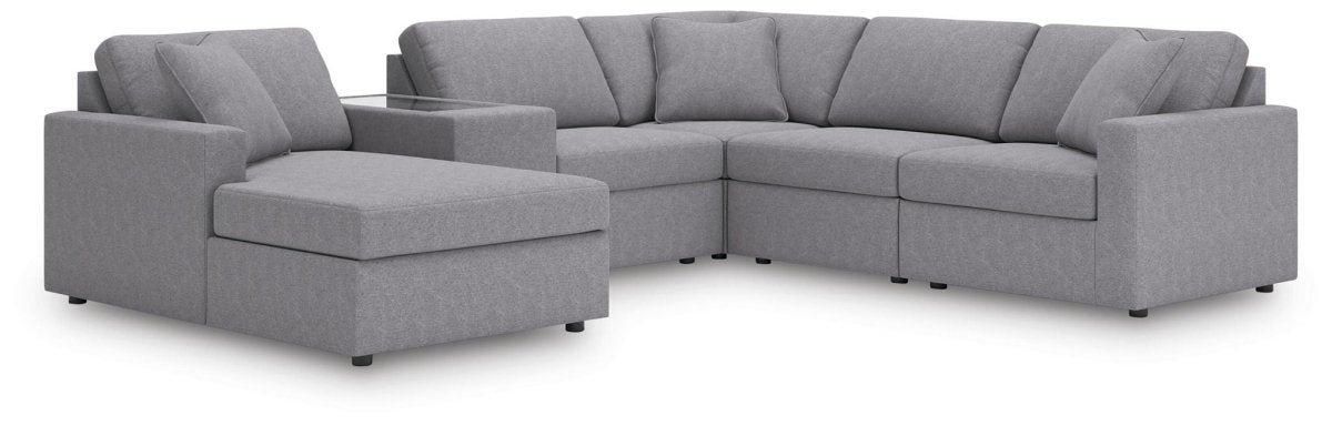 Modmax - Sectional - Granite Stationary Sectionals by Signature Design by Ashley® - Walls Furniture & Mattress