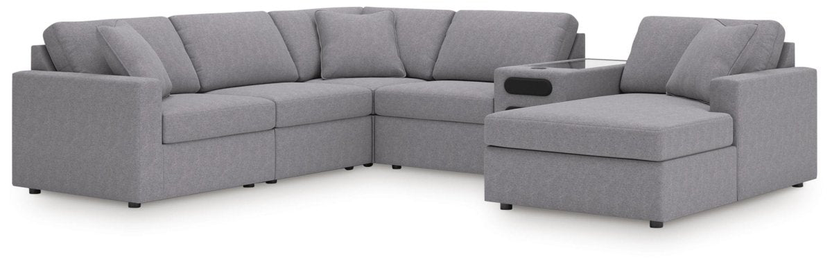 Modmax - Sectional - Granite Stationary Sectionals by Signature Design by Ashley® - Walls Furniture & Mattress