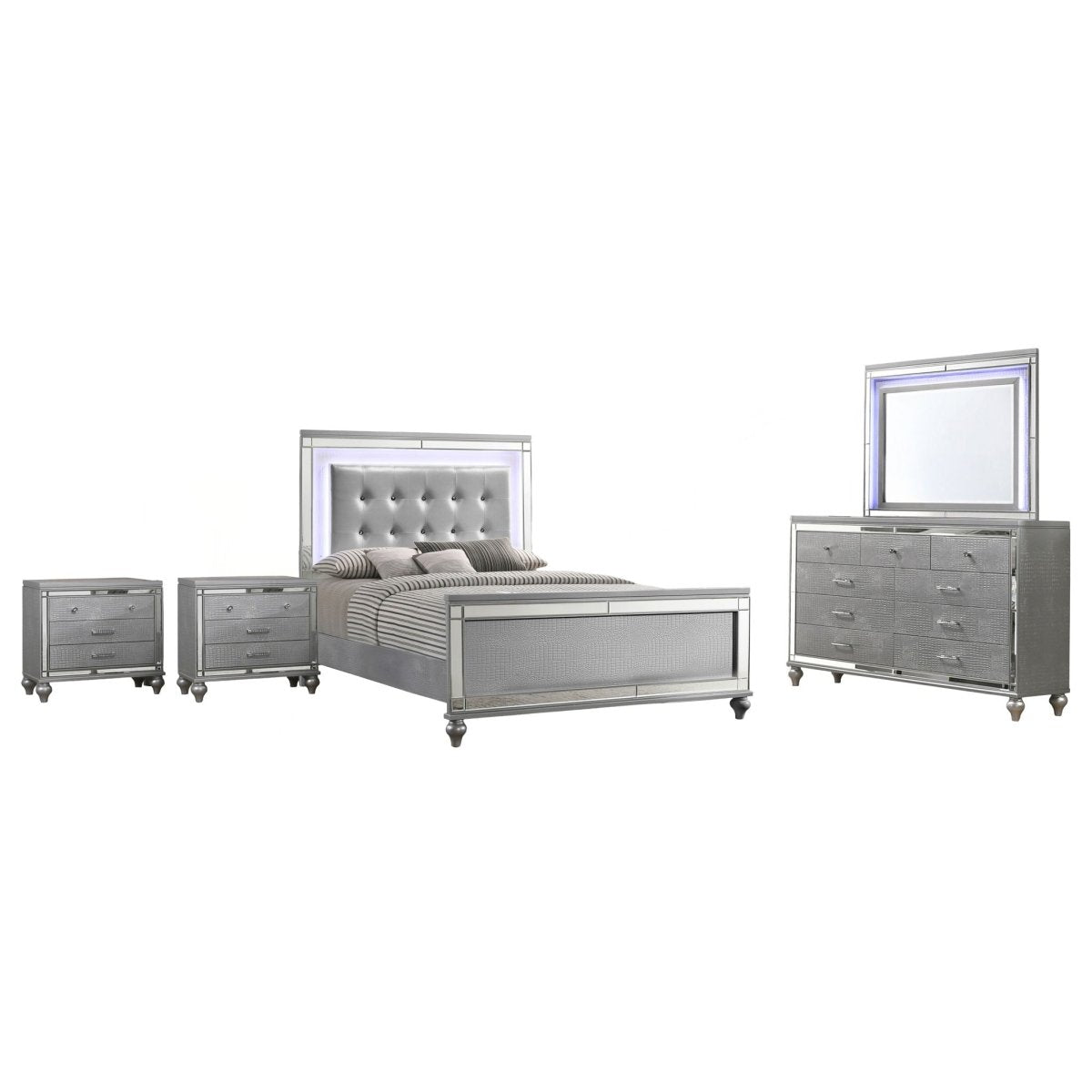 Valentino - Bedroom Set 4 Piece Bedroom Sets by New Classic - Walls Furniture & Mattress