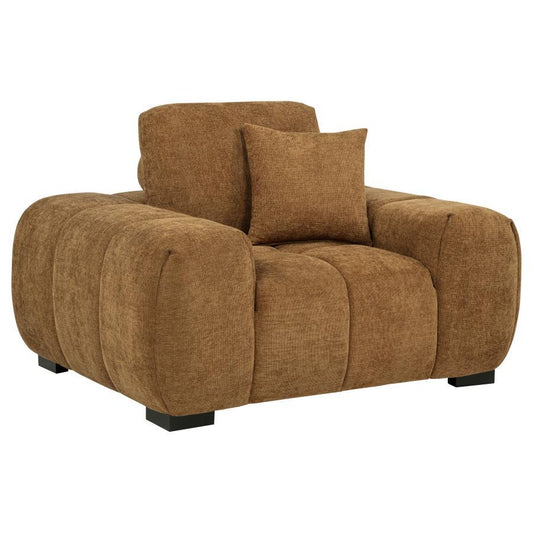 Octavia - Fabric Upholstered Track Arm Accent Chair Arm Chairs by Coaster Fine Furniture - Walls Furniture & Mattress