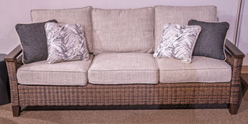 Monterey Point - Dark Brown - Sofa With Cushion Sofas by Signature Design by Ashley® - Walls Furniture & Mattress