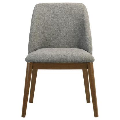 Franklin - Upholstered Dining Side Chair (Set of 2) - Gray Chair Sets by Coaster Fine Furniture - Walls Furniture & Mattress