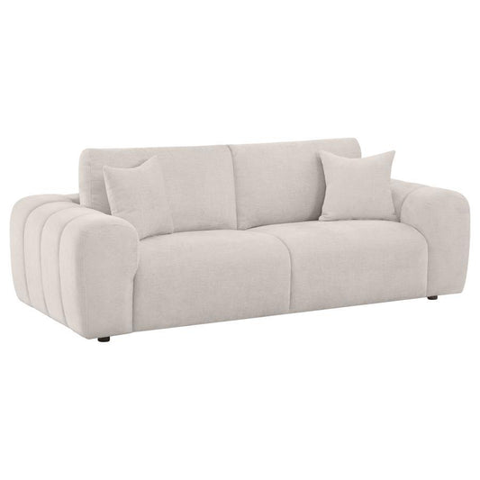 Burnett - Chenille Upholstered Wide Arm Sofa Stationary Sofas by Coaster Fine Furniture - Walls Furniture & Mattress
