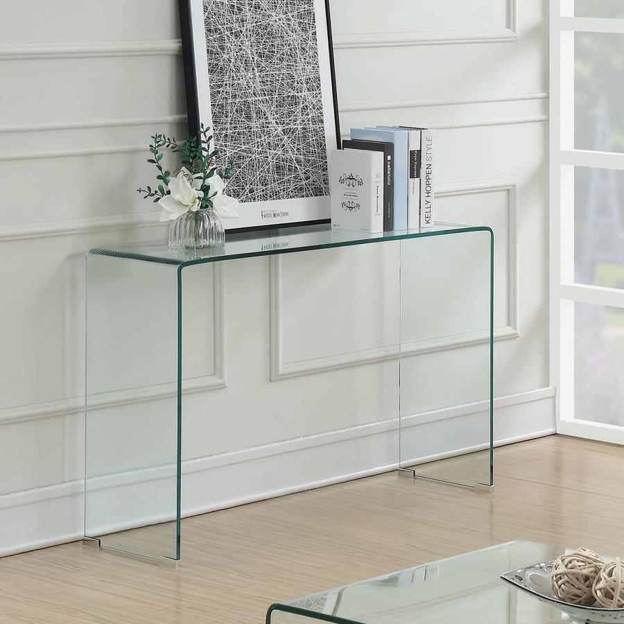 Ripley - Rectangular Tempered Bent Glass Table End Tables by CoasterEssence - Walls Furniture & Mattress