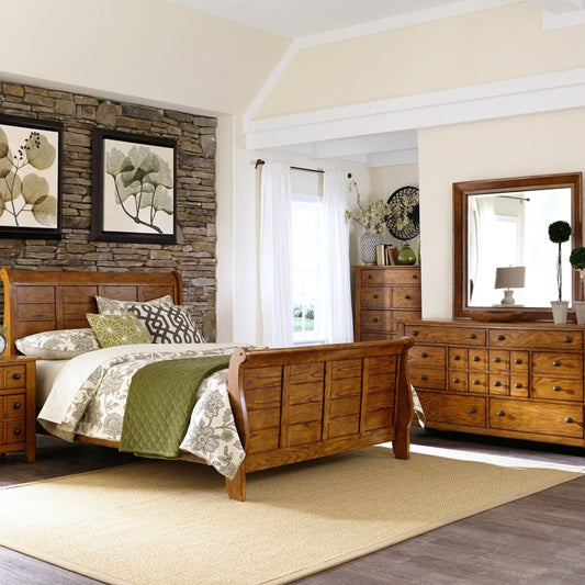 Grandpas Cabin - Sleigh Bedroom Set 3 Piece Bedroom Sets by Liberty Furniture - Walls Furniture & Mattress