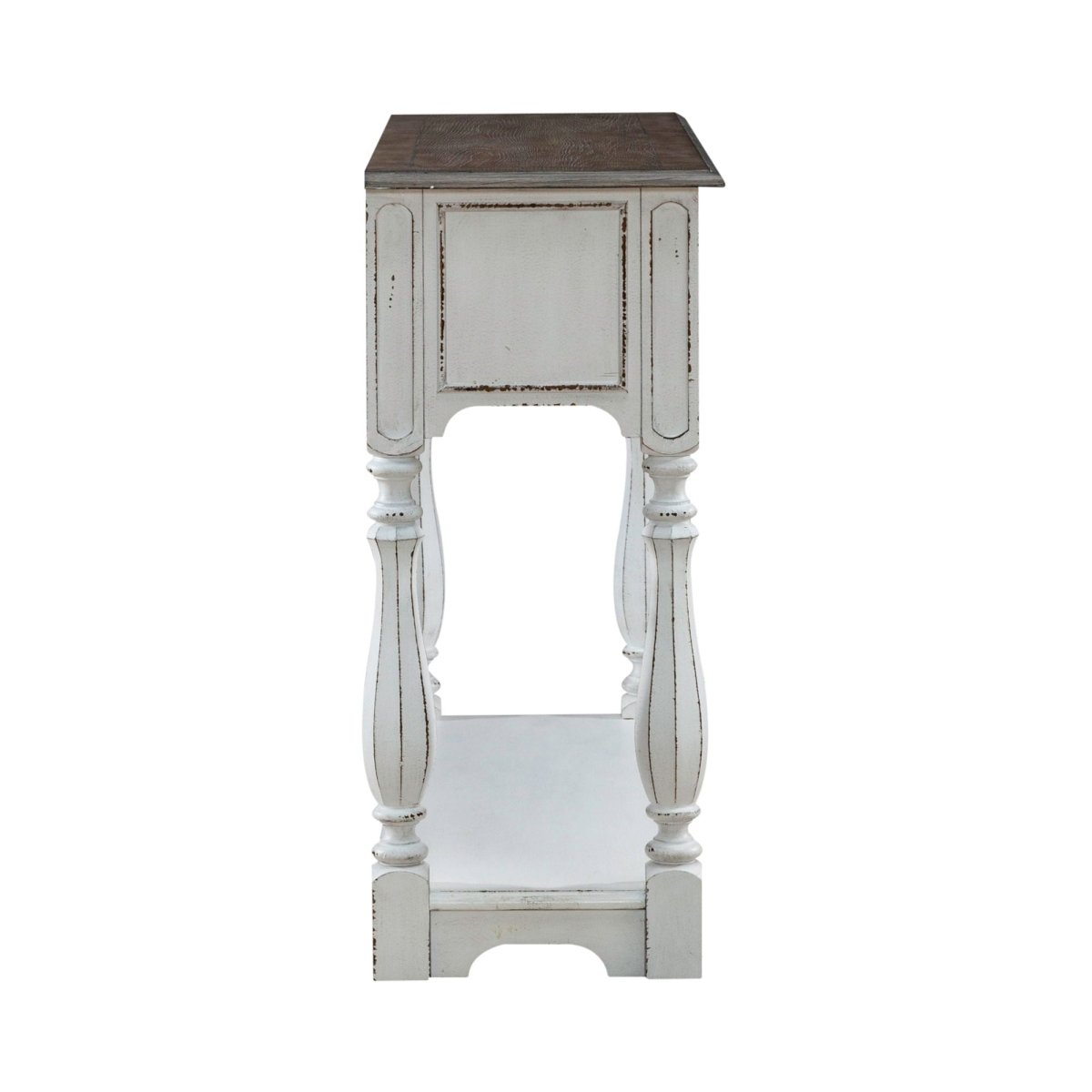 Magnolia Manor - Hall Console Bottom With Shelf For Display & Storage - White Console Tables by Liberty Furniture - Walls Furniture & Mattress
