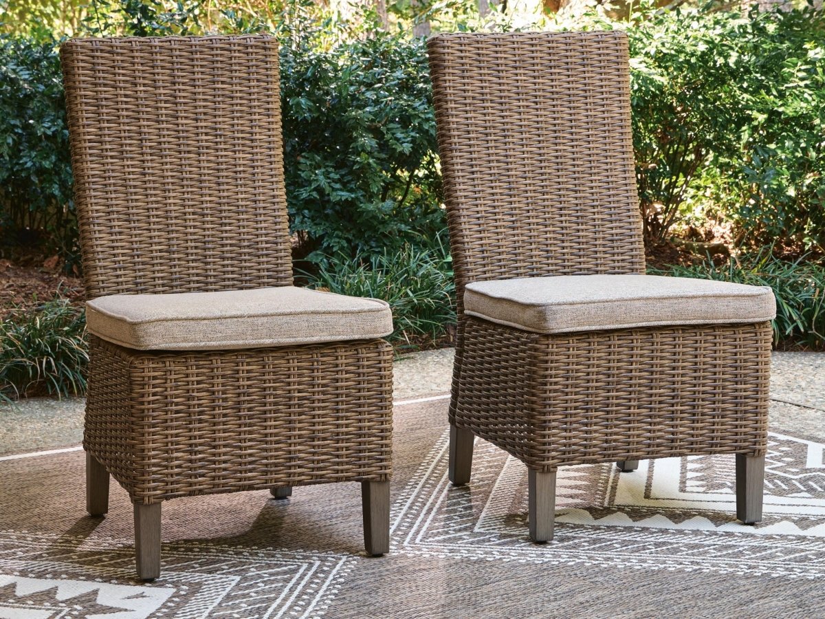 Laguna Heights - Side Chair With Cushion (Set of 2) - Beige Chair Sets by Signature Design by Ashley® - Walls Furniture & Mattress