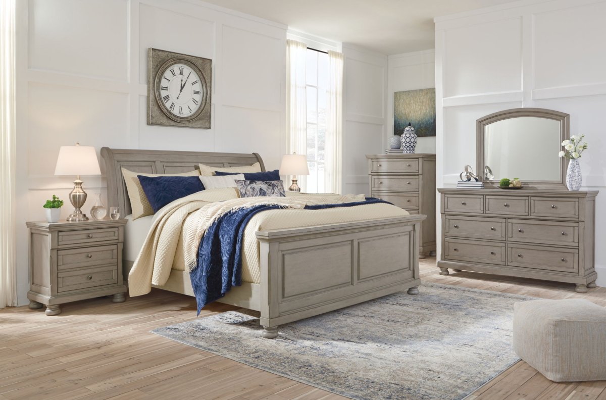 Lettner - Sleigh Bed Set 6 Piece Bedroom Sets by Signature Design by Ashley® - Walls Furniture & Mattress