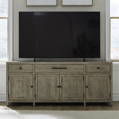 Proximity Place - 82" TV Console - Barley Buff TV Stands by Liberty Furniture - Walls Furniture & Mattress