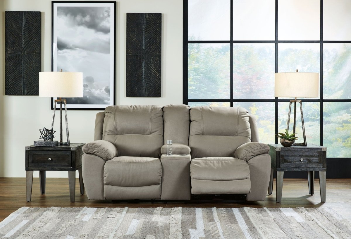 Next-Gen Gaucho - DBL Rec Loveseat w/Console - Putty Reclining Loveseats by Signature Design by Ashley® - Walls Furniture & Mattress