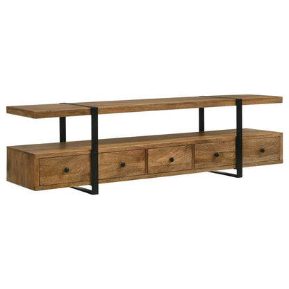 Otto - 5 - Drawer Mango Wood TV Stand Media Console - Brown TV Stands by Coaster Fine Furniture - Walls Furniture & Mattress