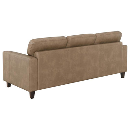 Scotland - Faux Leather Upholstered Sofa Set Stationary Sofas & Loveseats by Coaster Fine Furniture - Walls Furniture & Mattress