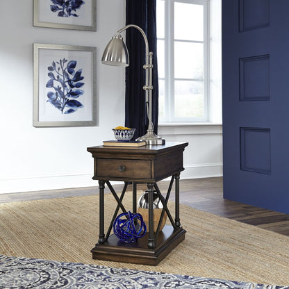 Tribeca - Drawer Chair Side Table - Dark Brown Chair Side Tables by Liberty Furniture - Walls Furniture & Mattress