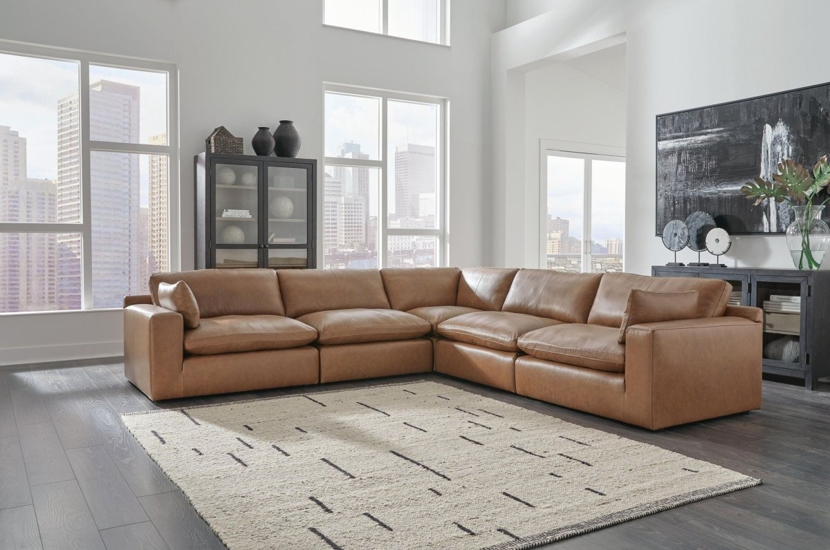 Emilia - Sectional Stationary Sectionals by Signature Design by Ashley® - Walls Furniture & Mattress