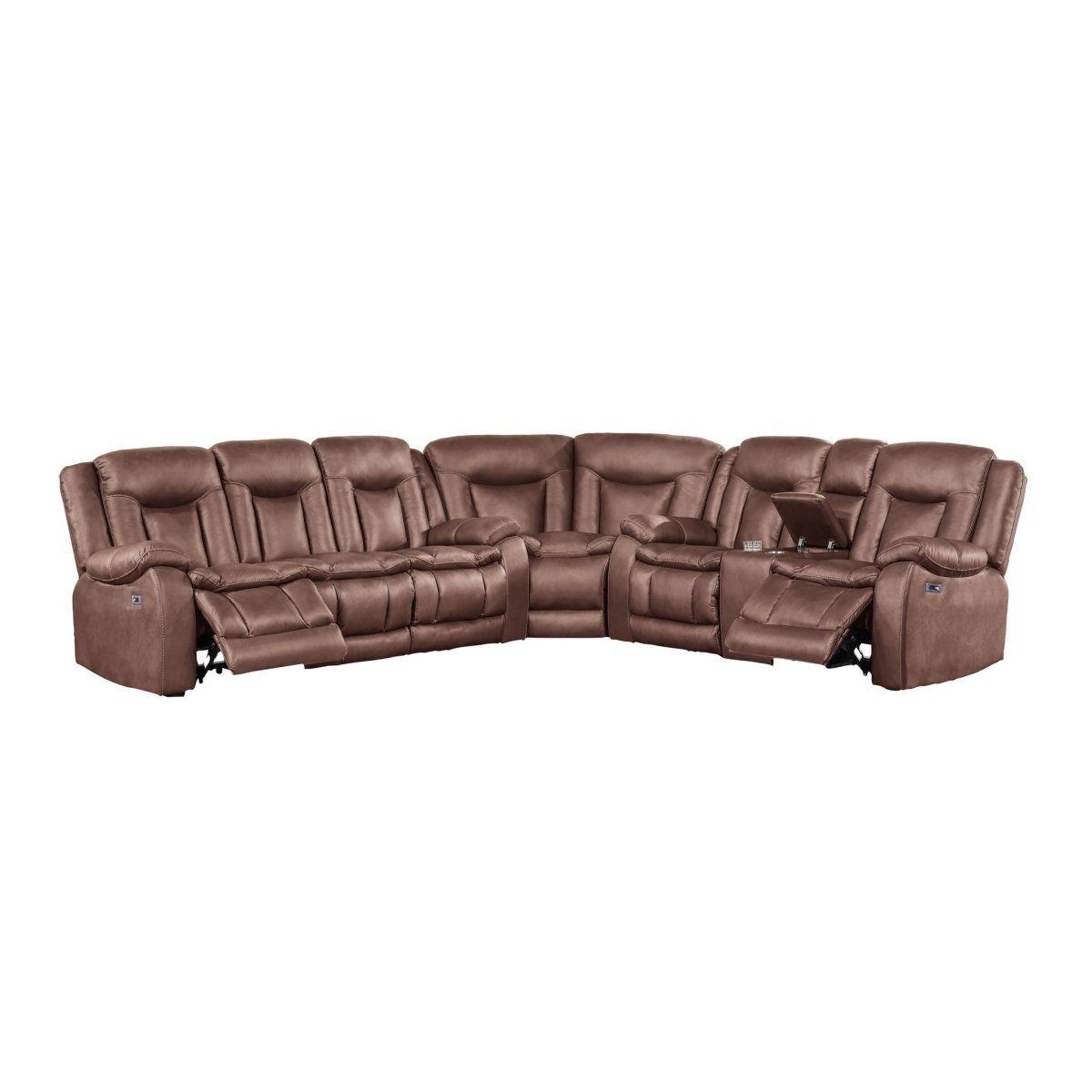 Morello - 3 Piece Manual Sofa/Loveseat/Wedge Reclining Sectionals by New Classic - Walls Furniture & Mattress