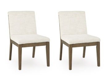 Marxmore - Dining Upholstered Side Chair (Set of 2) - Beige / Brown Chair Sets by Benchcraft® - Walls Furniture & Mattress
