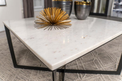 Tobin - Square Marble Top Table End Tables by Coaster Fine Furniture - Walls Furniture & Mattress