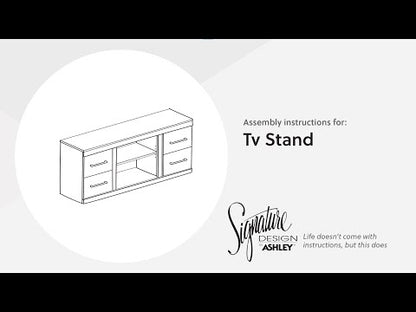 Derekson - LG TV Stand With Fireplace Option - Multi Gray